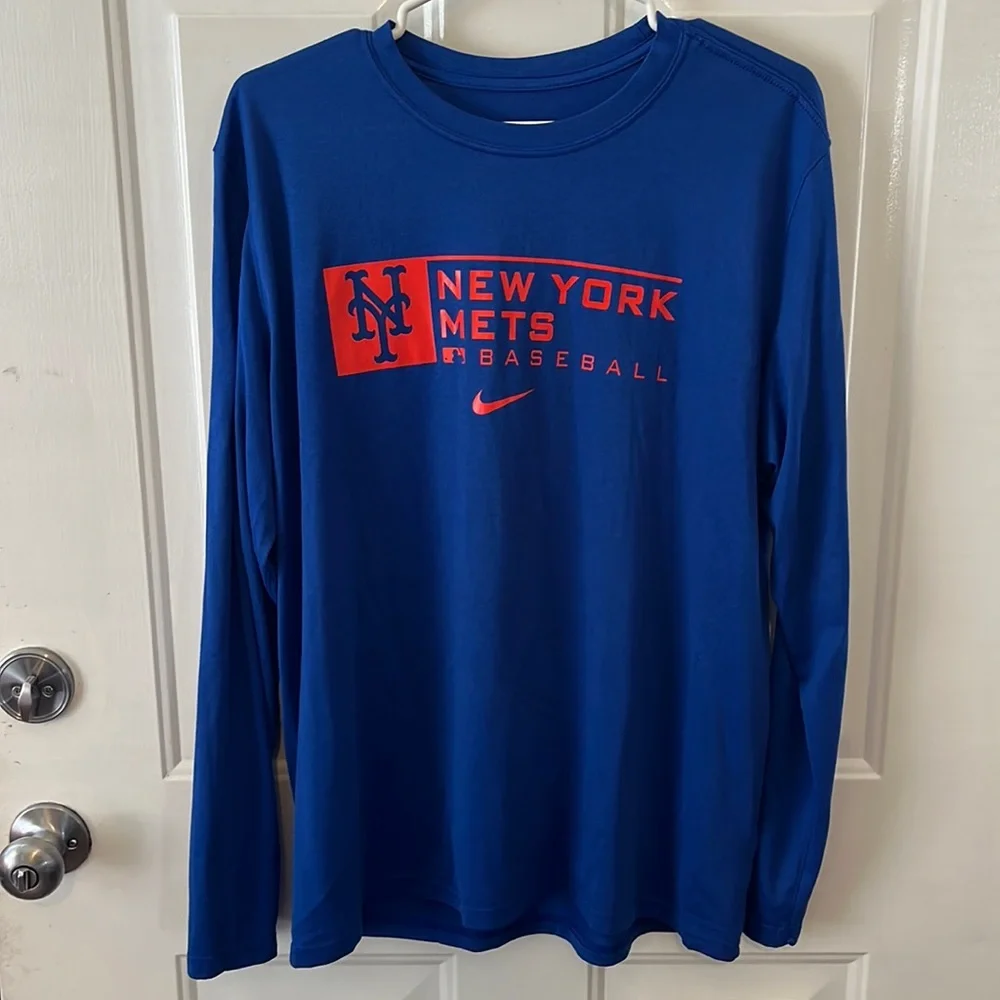 Mets Nike Long Sleeve Dri-Fit Tee - Picture 1 of 2